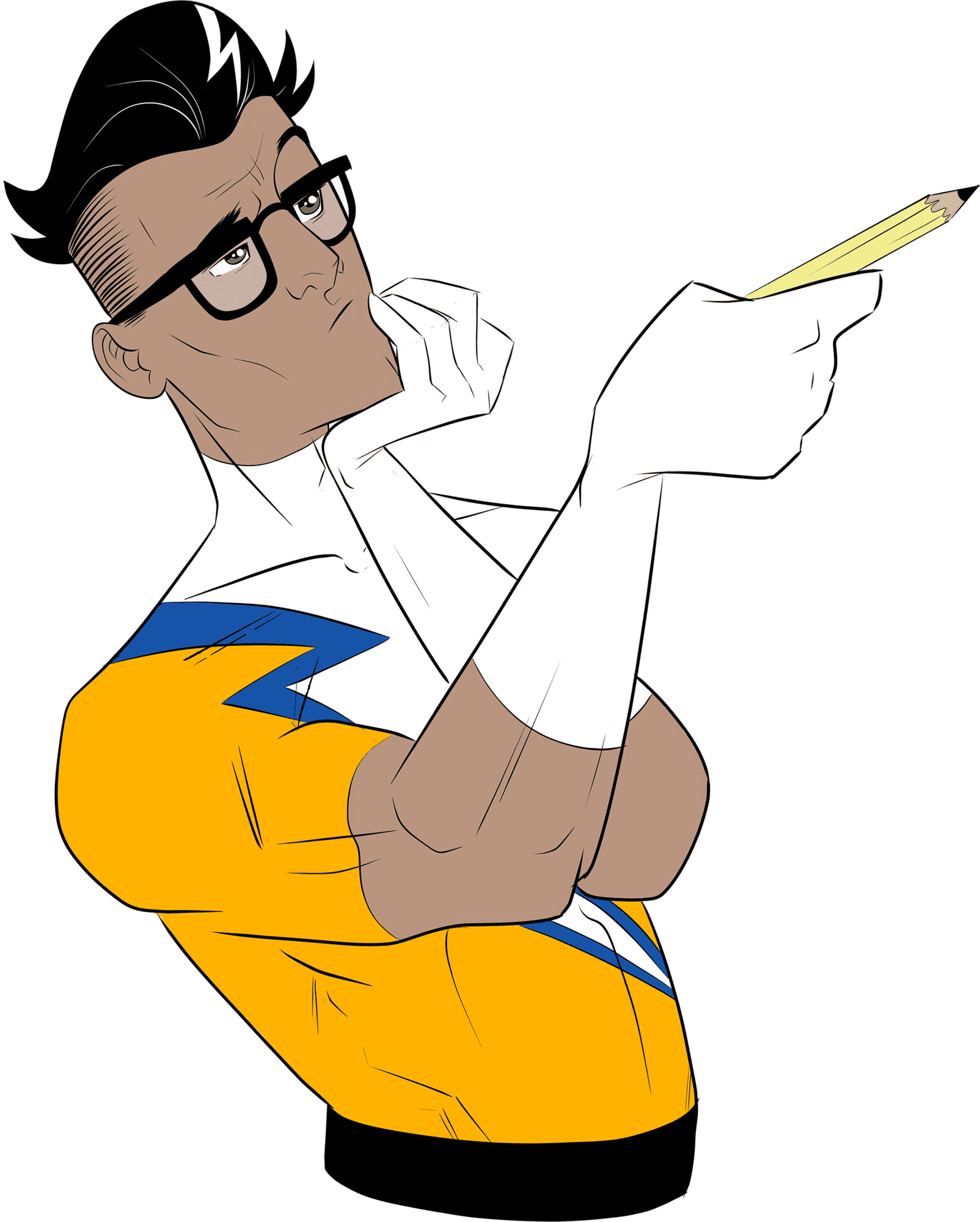 Character posing - home-teacher
