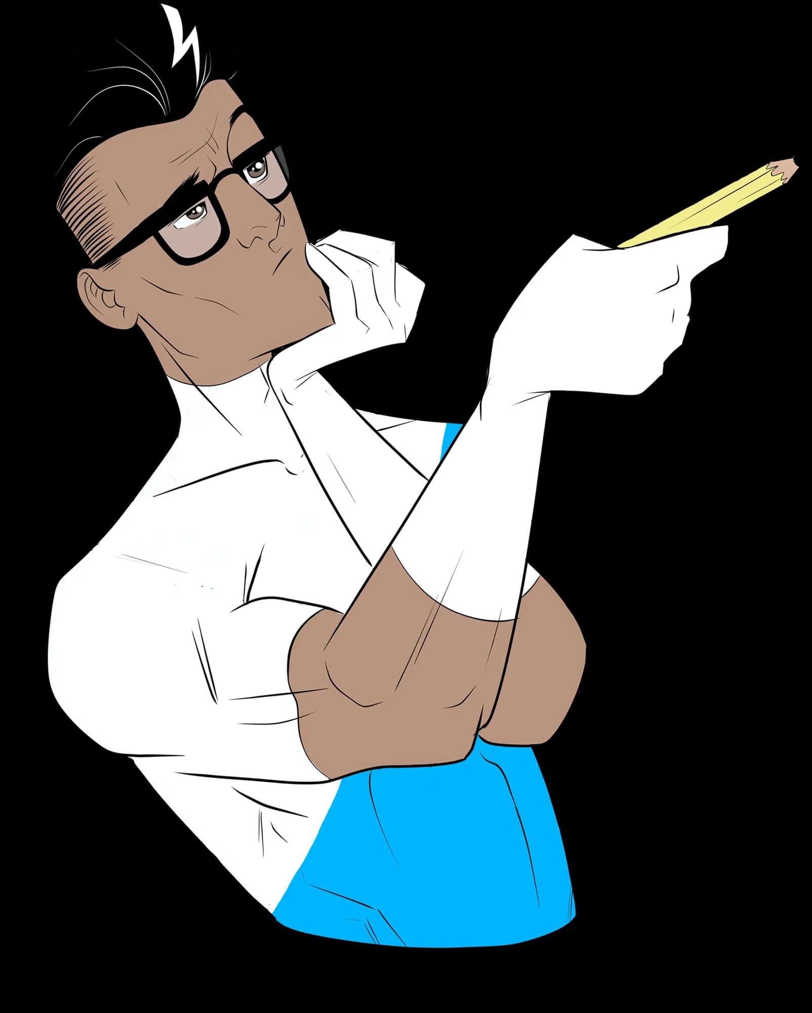 Character posing - home-teacher